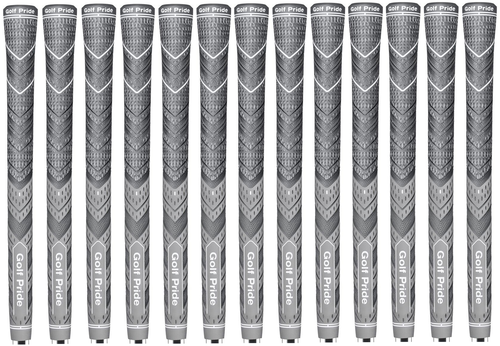 Golf Pride PLUS4 Grey Golf Grips,  Pack of 13 FREE GRIP KIT