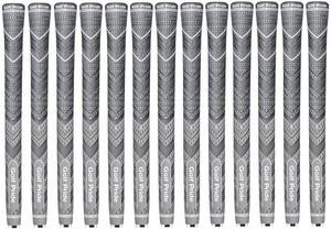 Golf Pride PLUS4 Grey Golf Grips,  Pack of 13 FREE GRIP KIT